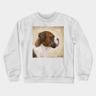 Oil Painting of a Gorgeous Boxer Dog Crewneck Sweatshirt